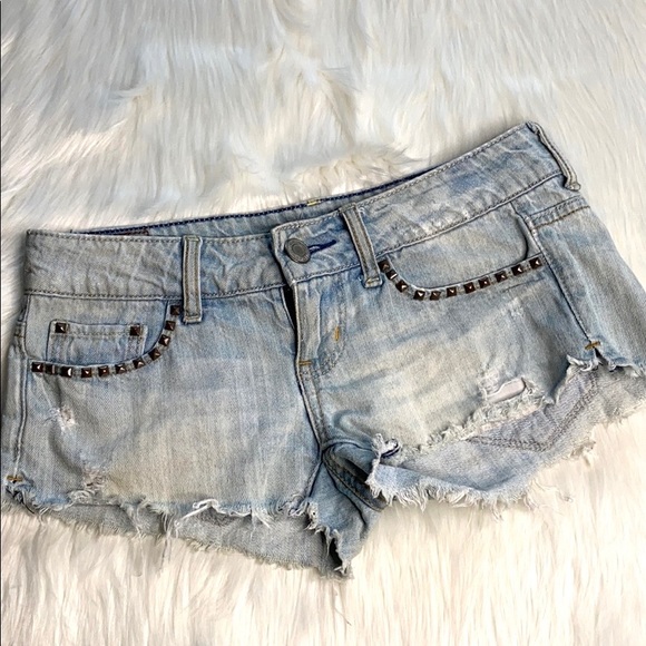 American Eagle Faded Studded Cut Off